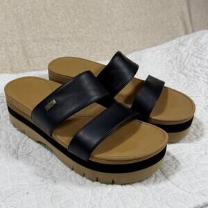 Reef Women's 9 Black Slip On Sandal Comfort Casual Summer Beach Flip Flop Style